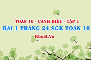 Bài 1 trang 24 SGK Toán 10 tập 1 Cánh Diều